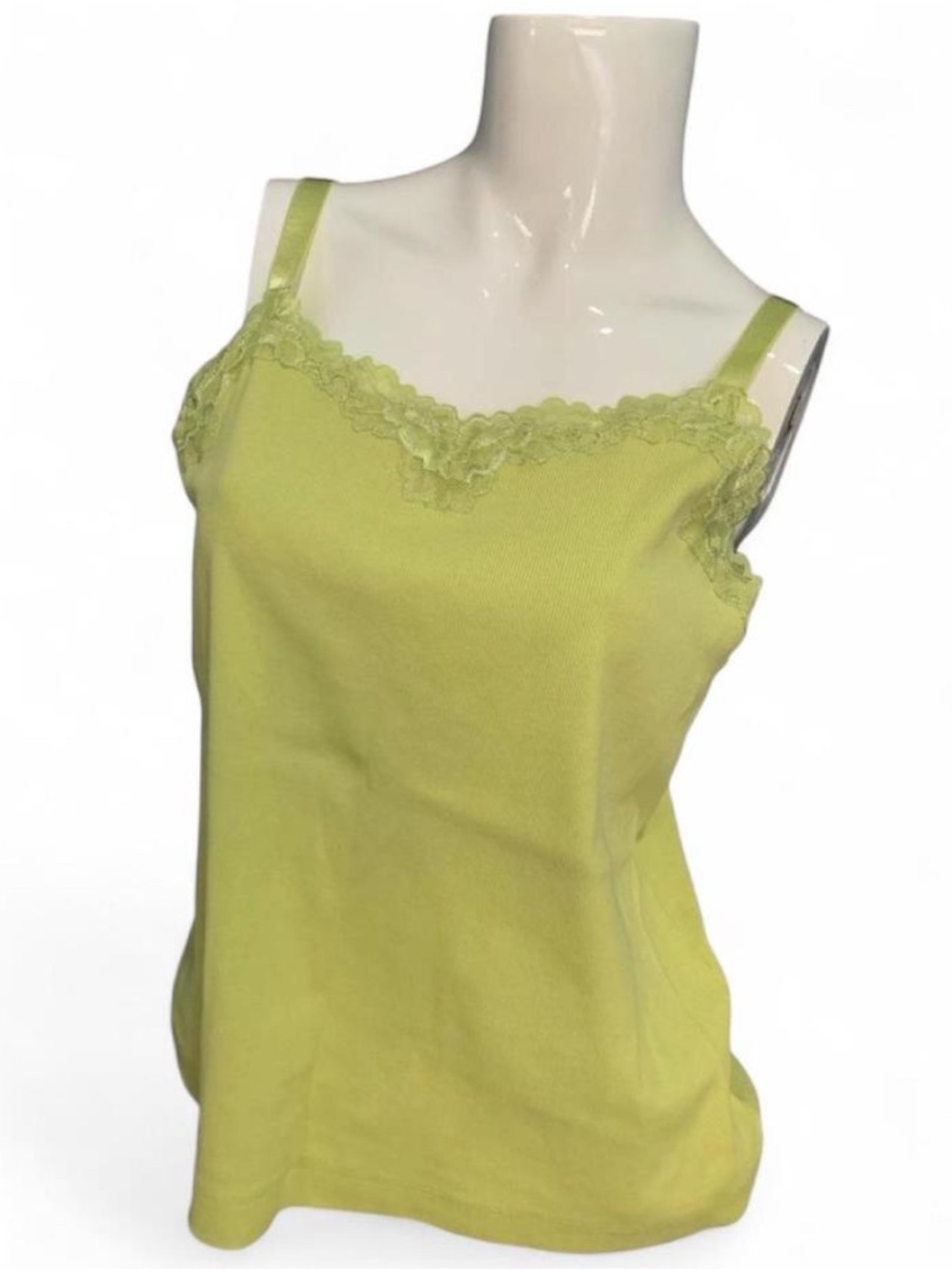 Chico's LimeYellow Lace-Trim Camisole Top